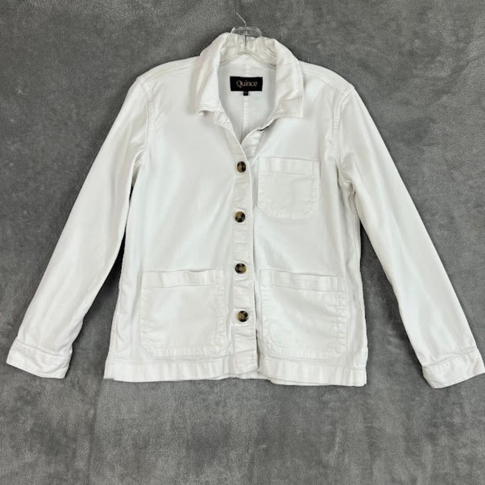 Quince Organic Comfort Stretch Chore Jacket Womens XS Ulitity Minimalist